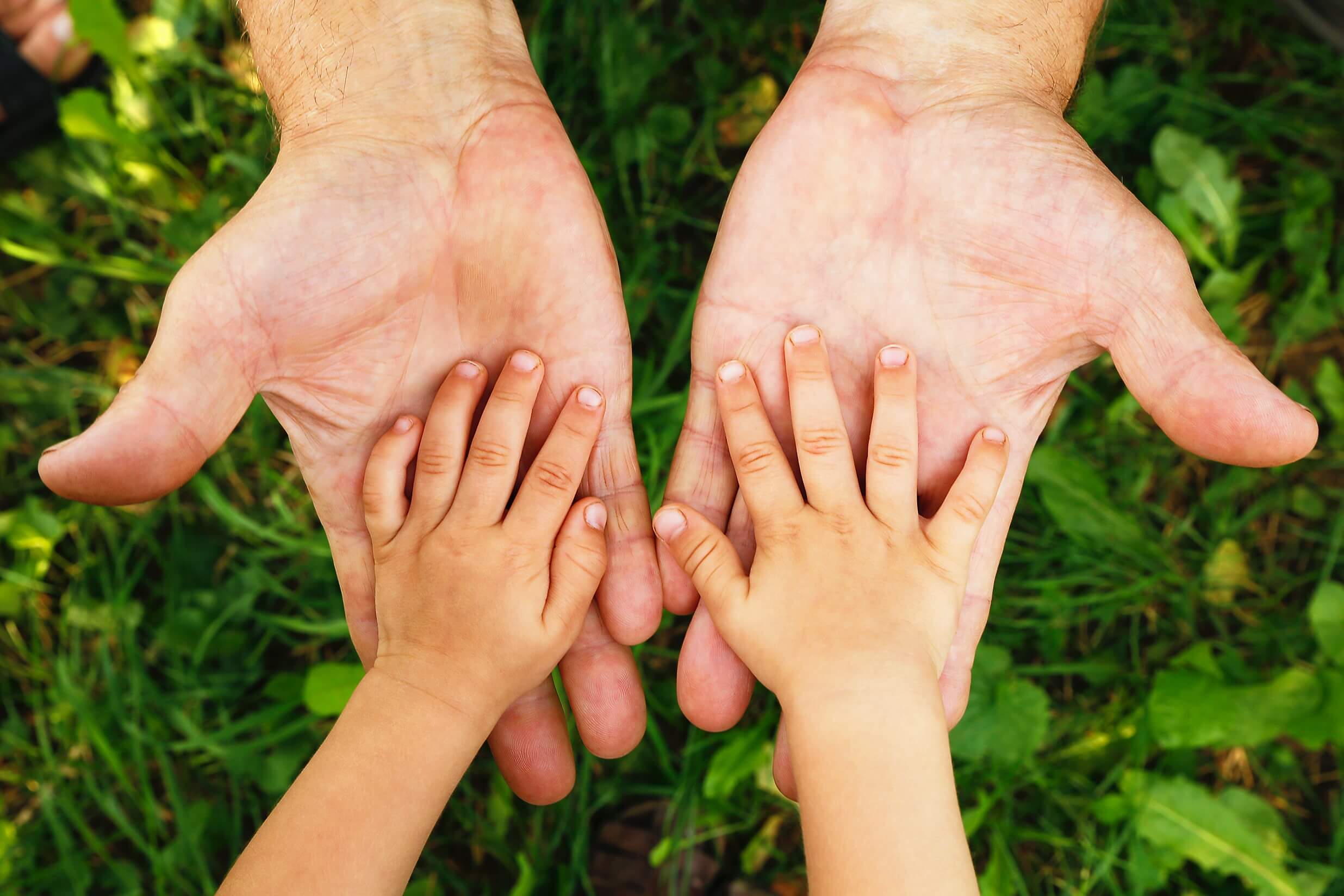 A child's hands rests on their parents hands. Showing the importance of understanding child custody in Washington State so that you can do what's best for your children.